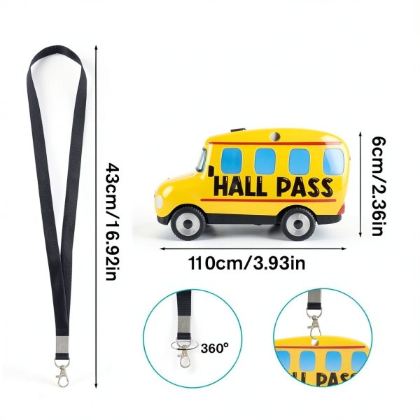 Tucnoeu Hall Passes with Lanyards Office Supplies-1