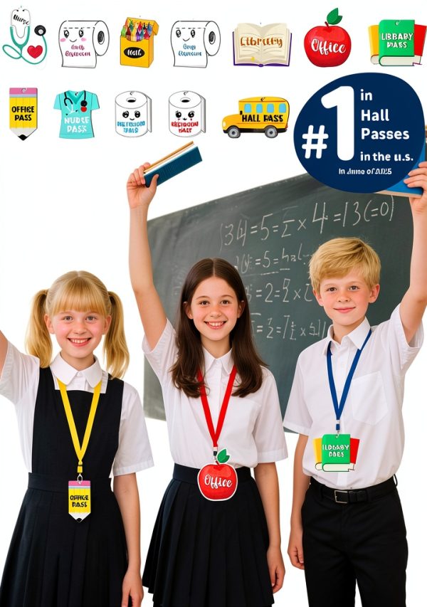 CYGYINT Hall Passes for Classrooms Multicolor Plastic-3
