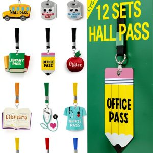 CYGYINT Hall Passes for Classrooms Multicolor Plastic-0