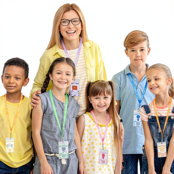 BESARME Hall Passes with Lanyards 6 Pack PVC Classroom-5