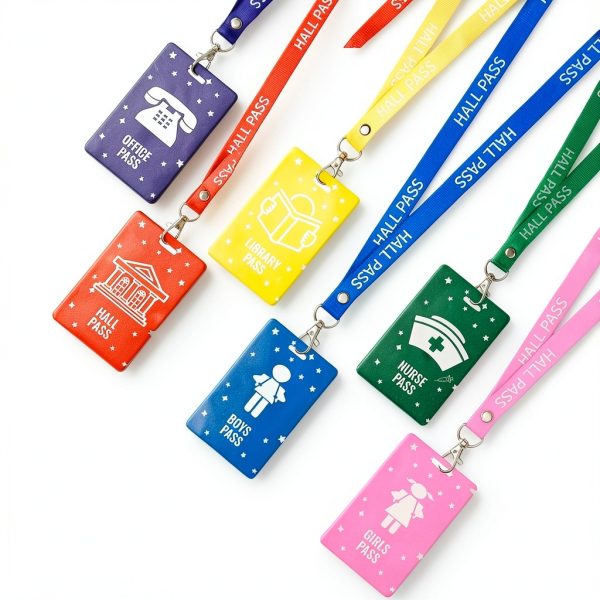 Chambom Multicolored Hall Passes with Lanyards-1