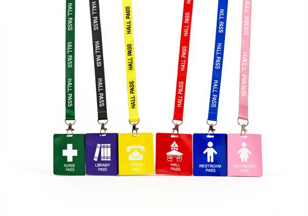 Hall Pass Lanyards for Kids PVC Material-0