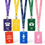Chambom Multicolored Hall Passes with Lanyards-0