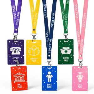 Chambom Multicolored Hall Passes with Lanyards-0