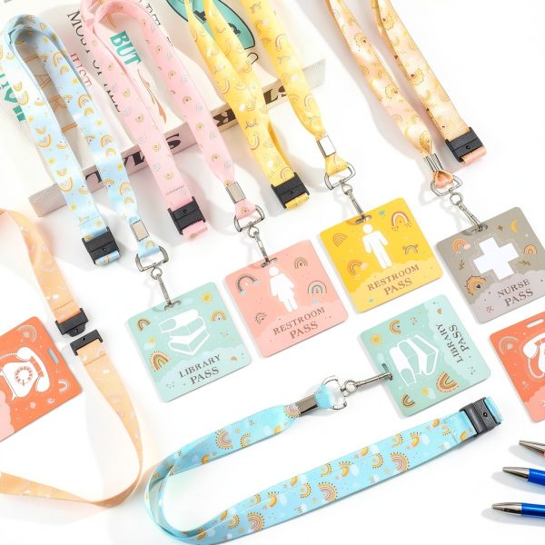 Kosiz Hall Passes Set of 6 Vivid Colors PVC Cloth-3
