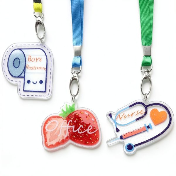 WIETUNV Acrylic Hall Passes Red Blue Orange Yellow Purple-4