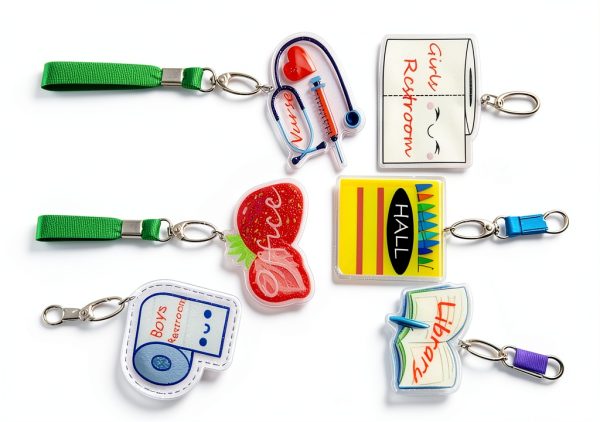 WIETUNV Acrylic Hall Passes Red Blue Orange Yellow Purple-5