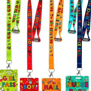 MotiMind Science Themed Hall Passes with Lanyards-0