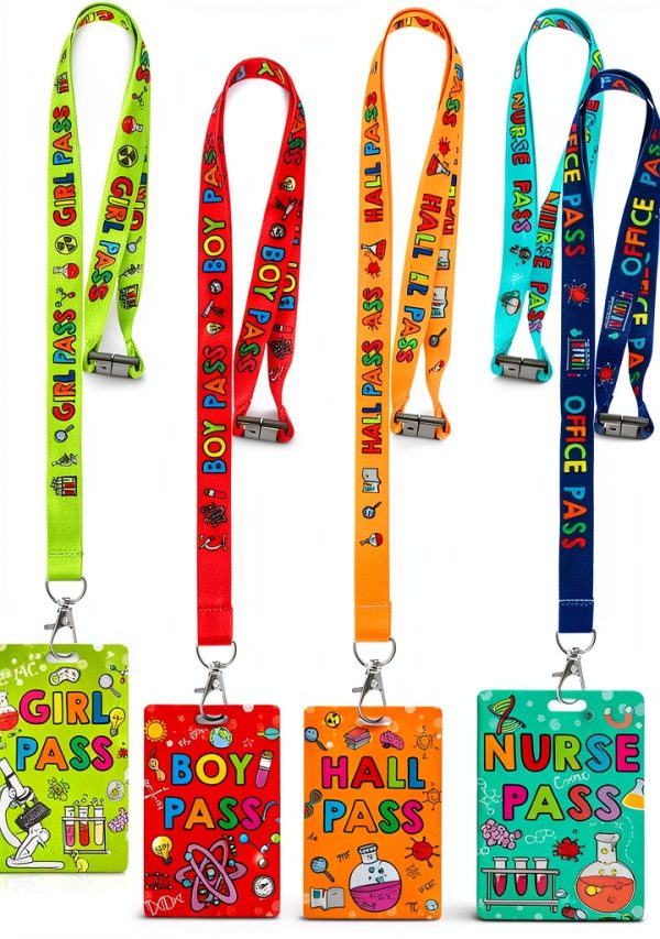 MotiMind Science Themed Hall Passes with Lanyards-0