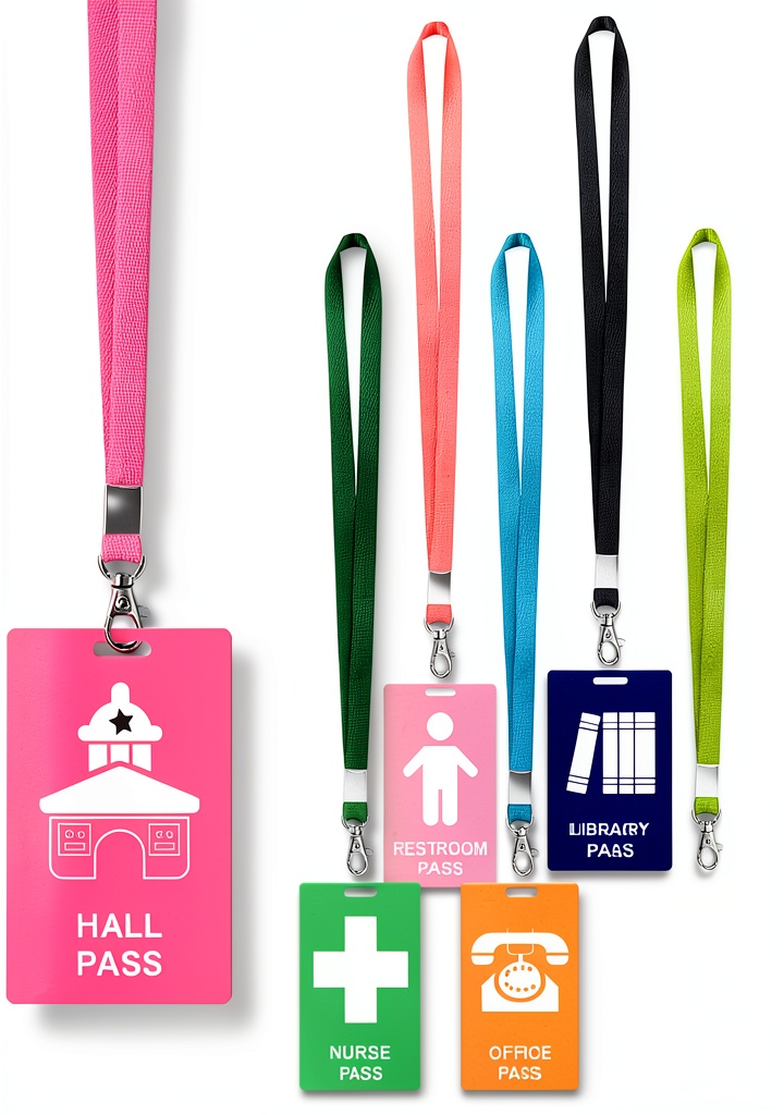 ROSEEKA PVC hall passes for classrooms