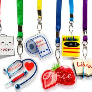 WIETUNV Acrylic Hall Passes Red Blue Orange Yellow Purple-0