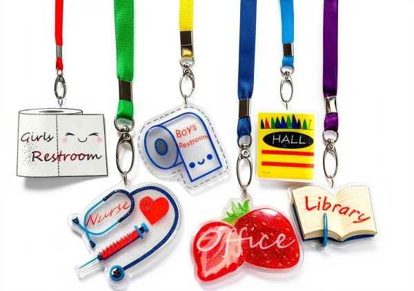 WIETUNV Acrylic Hall Passes Red Blue Orange Yellow Purple-0