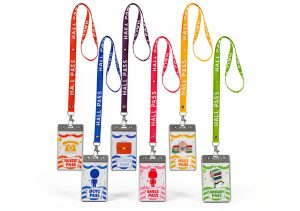 BESARME Hall Passes with Lanyards 6 Pack PVC Classroom-0
