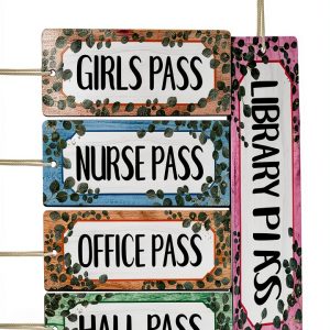 WorldBazaar Eucalyptus Hall Passes for Elementary Schools-0