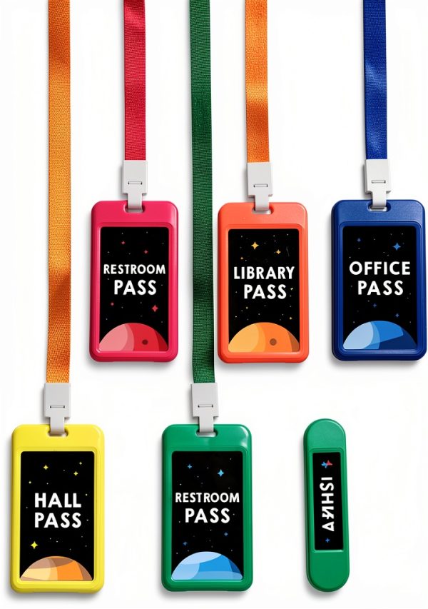 Fun-Plus PVC Hall Passes for Teachers and Students-0