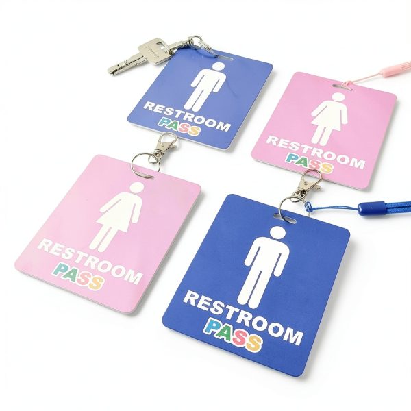 Bathroom Passes Lucky Handmade PVC Lanyard Set-5