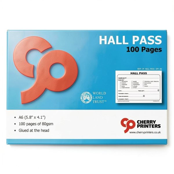 Hall Pass Book Cherry Printers 100 Page Pass-0