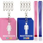 Bathroom Passes Lucky Handmade PVC Lanyard Set-0