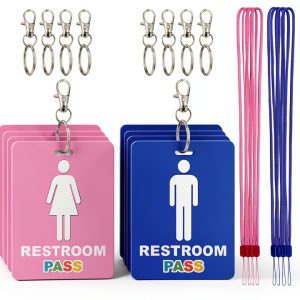 Bathroom Passes Lucky Handmade PVC Lanyard Set-0