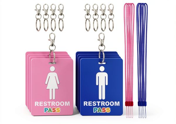 Bathroom Passes Lucky Handmade PVC Lanyard Set-0