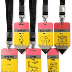Sabary Hall Pass Wood Lanyard for Teachers-0
