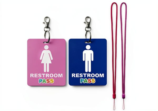 Bathroom Passes Lucky Handmade PVC Lanyard Set-1