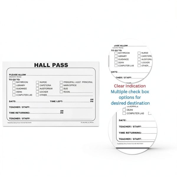 Hall Pass Book Cherry Printers 100 Page Pass-3