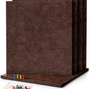 Dark Brown Cork Tiles CREHNIL 12x12 Peel Stick Half Inch 6 Pack-0