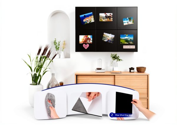 Cork Boards for Walls by TIANSHILIHE Black Rectangular Felt 6p-2
