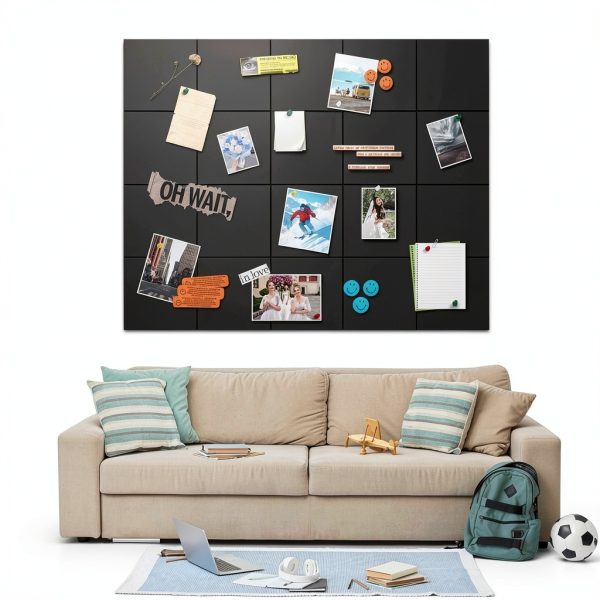 Cork Boards for Walls by TIANSHILIHE Black Rectangular Felt 6p-5